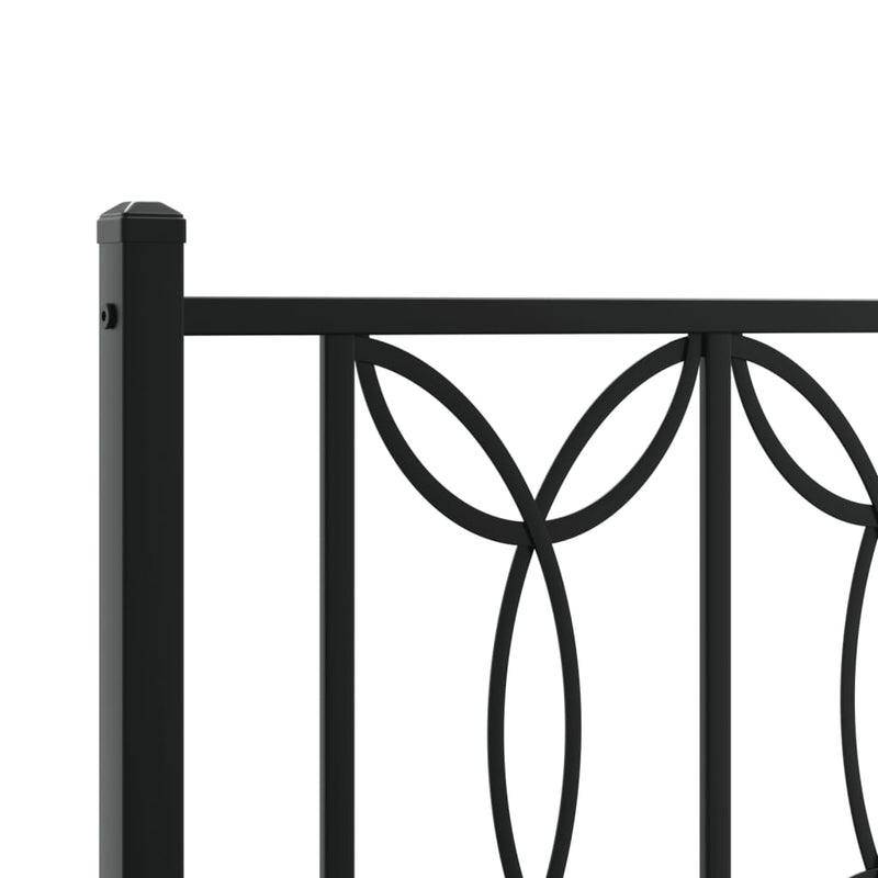 vidaXL fekete fém fejtámla 140 cm