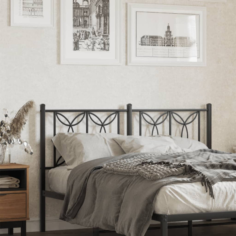 vidaXL fekete fém fejtámla 140 cm