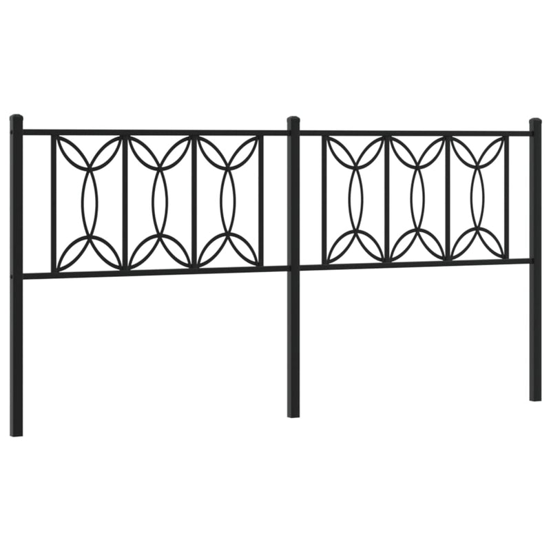 vidaXL fekete fém fejtámla 180 cm