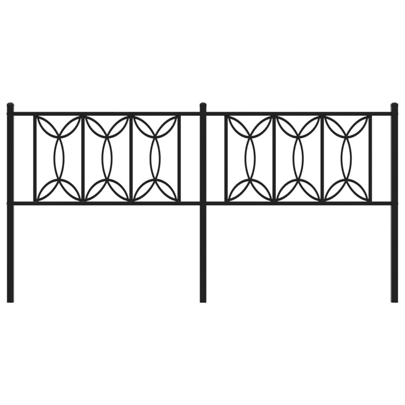 vidaXL fekete fém fejtámla 180 cm