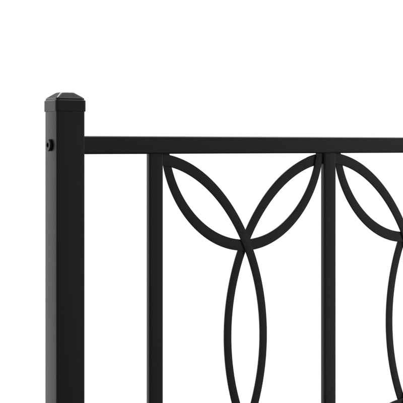 vidaXL fekete fém fejtámla 180 cm