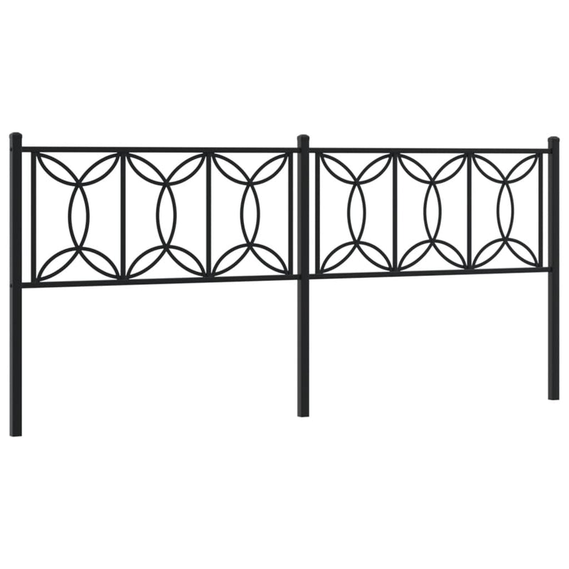 vidaXL fekete fém fejtámla 193 cm