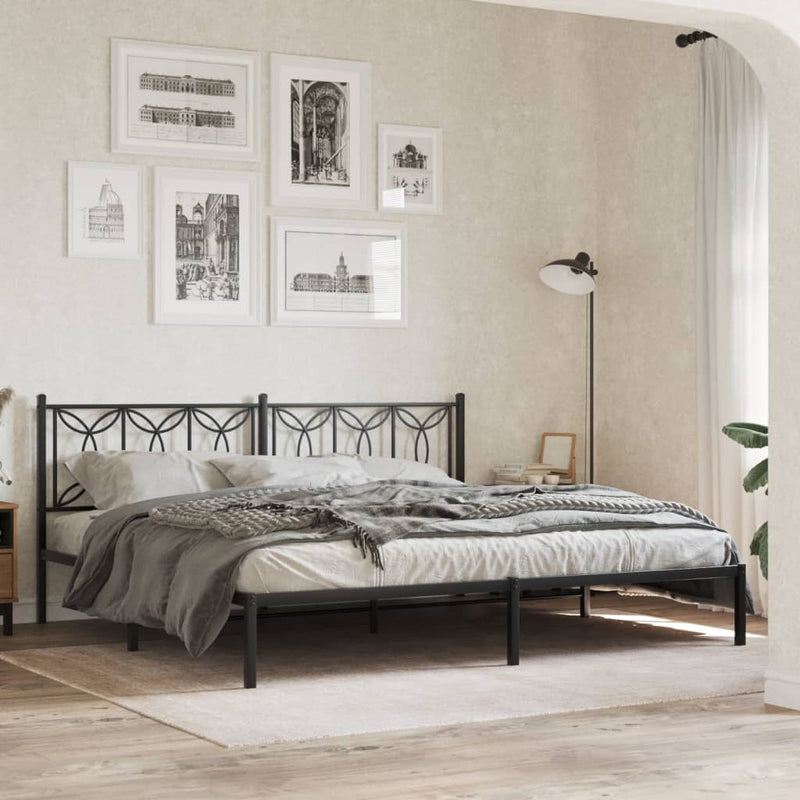 vidaXL fekete fém fejtámla 193 cm