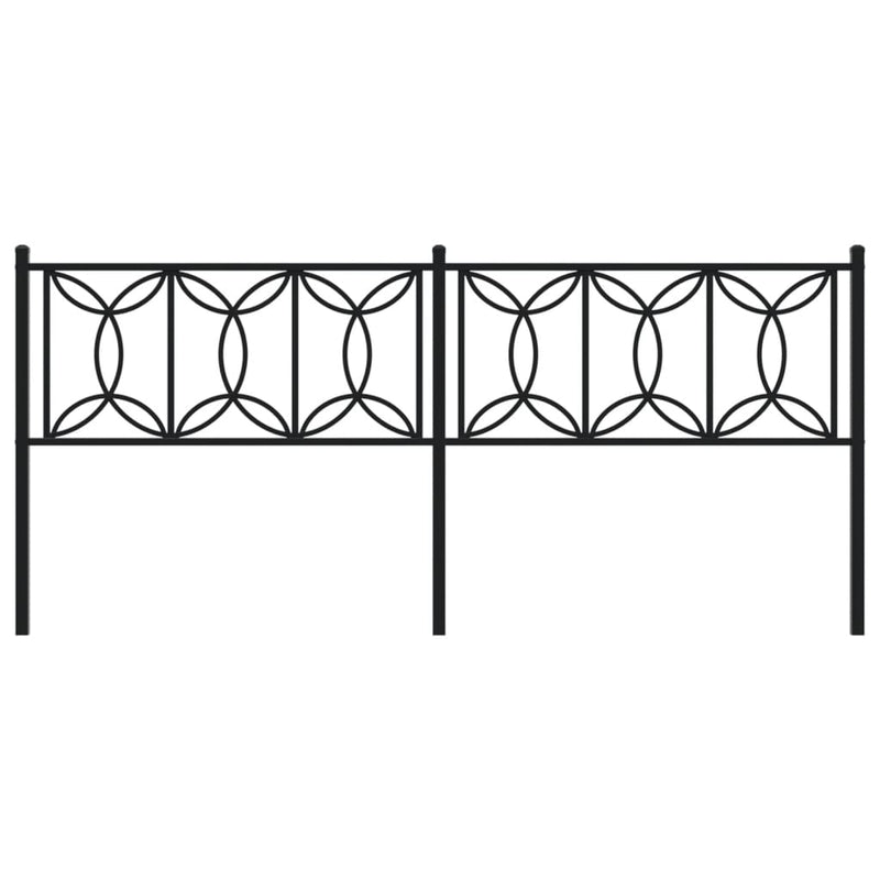 vidaXL fekete fém fejtámla 193 cm