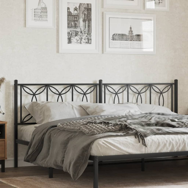 vidaXL fekete fém fejtámla 193 cm