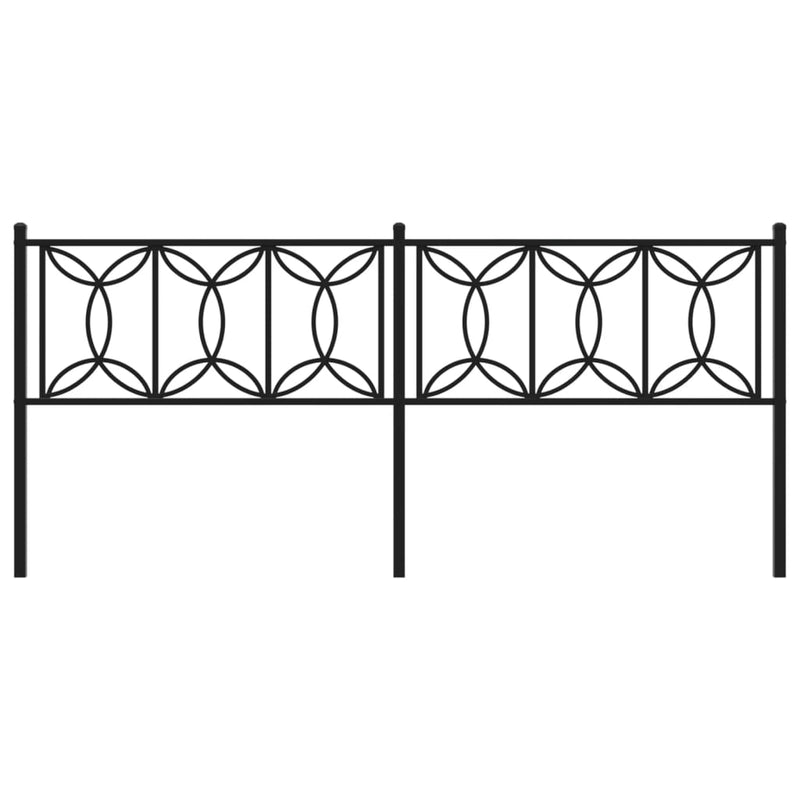 vidaXL fekete fém fejtámla 200 cm