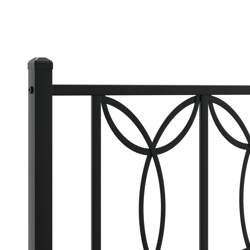 vidaXL fekete fém fejtámla 200 cm