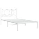 vidaXL fehér fém ágykeret fejtámlával 107x203 cm