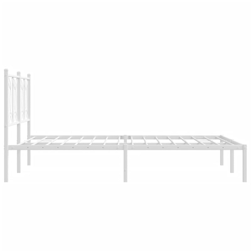 vidaXL fehér fém ágykeret fejtámlával 140 x 190 cm
