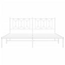 vidaXL fehér fém ágykeret fejtámlával 183 x 213 cm