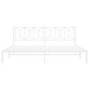 vidaXL fehér fém ágykeret fejtámlával 200 x 200 cm