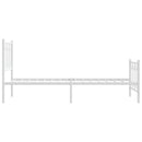 vidaXL fehér fém ágykeret fej- és lábtámlával 75 x 190 cm