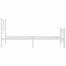 vidaXL fehér fém ágykeret fej- és lábtámlával 80x200 cm