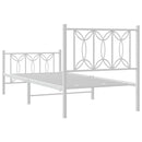vidaXL fehér fém ágykeret fej- és lábtámlával 80x200 cm