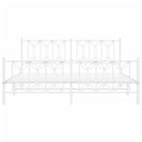 vidaXL fehér fém ágykeret fej- és lábtámlával 180 x 200 cm