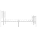 vidaXL fehér fém ágykeret fej- és lábtámlával 183 x 213 cm