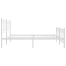 vidaXL fehér fém ágykeret fej- és lábtámlával 193 x 203 cm
