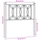 vidaXL fehér fém fejtámla 90 cm