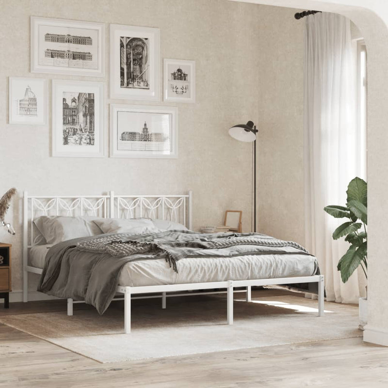 vidaXL fehér fém fejtámla 150 cm