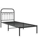 vidaXL fekete fém ágykeret fejtámlával 75 x 190 cm
