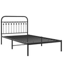 vidaXL fekete fém ágykeret fejtámlával 107 x 203 cm