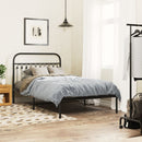 vidaXL fekete fém ágykeret fejtámlával 107 x 203 cm