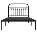 vidaXL fekete fém ágykeret fejtámlával 107 x 203 cm