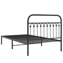 vidaXL fekete fém ágykeret fejtámlával 107 x 203 cm