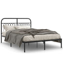 vidaXL fekete fém ágykeret fejtámlával 140 x 190 cm