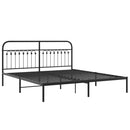 vidaXL fekete fém ágykeret fejtámlával 183 x 213 cm