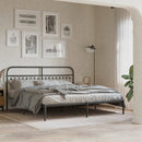 vidaXL fekete fém ágykeret fejtámlával 183 x 213 cm