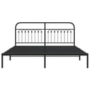 vidaXL fekete fém ágykeret fejtámlával 183 x 213 cm