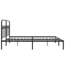 vidaXL fekete fém ágykeret fejtámlával 183 x 213 cm