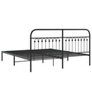 vidaXL fekete fém ágykeret fejtámlával 183 x 213 cm