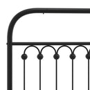 vidaXL fekete fém ágykeret fejtámlával 183 x 213 cm