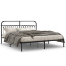 vidaXL fekete fém ágykeret fejtámlával 183 x 213 cm