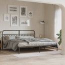 vidaXL fekete fém ágykeret fejtámlával 193 x 203 cm