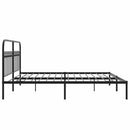 vidaXL fekete fém ágykeret fejtámlával 200 x 200 cm