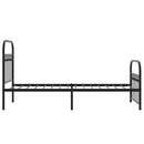vidaXL fekete fém ágykeret fej- és lábtámlával 75 x 190 cm
