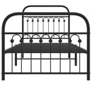 vidaXL fekete fém ágykeret fej- és lábtámlával 90 x 200 cm