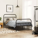 vidaXL fekete fém ágykeret fej- és lábtámlával 107 x 203 cm