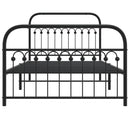 vidaXL fekete fém ágykeret fej- és lábtámlával 107 x 203 cm