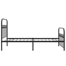 vidaXL fekete fém ágykeret fej- és lábtámlával 107 x 203 cm
