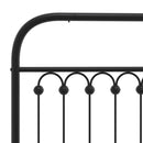 vidaXL fekete fém ágykeret fej- és lábtámlával 107 x 203 cm