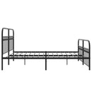 vidaXL fekete fém ágykeret fej- és lábtámlával 183 x 203 cm