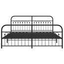 vidaXL fekete fém ágykeret fej- és lábtámlával 183 x 213 cm