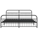 vidaXL fekete fém ágykeret fej- és lábtámlával 193 x 203 cm
