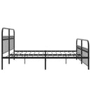 vidaXL fekete fém ágykeret fej- és lábtámlával 193 x 203 cm