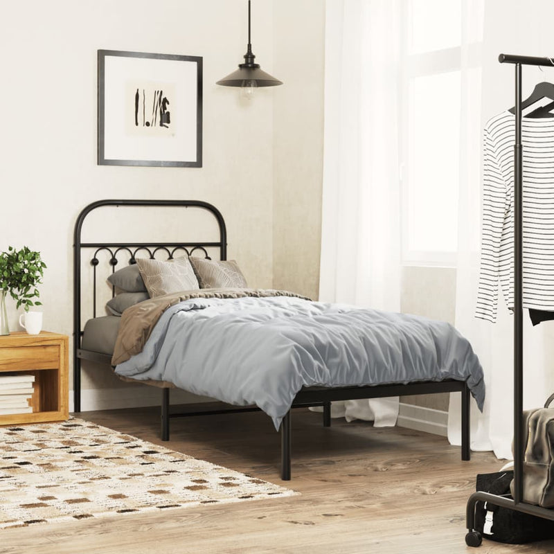 vidaXL fekete fém fejtámla 80 cm