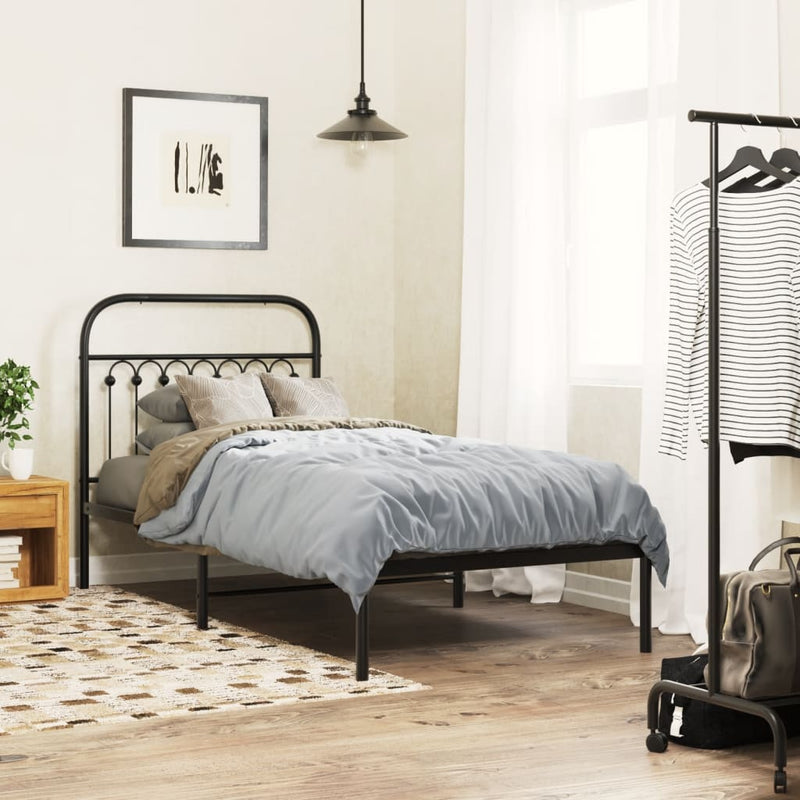 vidaXL fekete fém fejtámla 90 cm